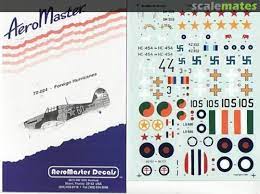 Hawker Hurricane Markings in Foreign Service  1/72 Scale Decal Sheet Aeromaster 7202472-027