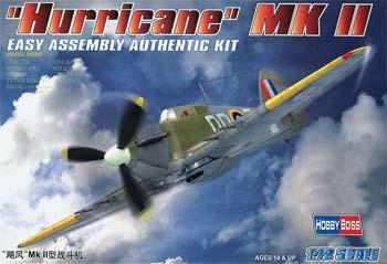 Hawker Hurricane Mk l1 1/72 Scale Plastic Model Kit Kobby Boss 80215
