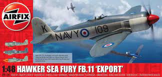 Hawker Sea Fury FB 11 Fighter 1/48 Scale Plastic Model Kit Airfix 06106