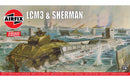 LCM 3 L landing Craft with Shereman M2A2 1/72 Scale Plastic Model Kit Airfix A03301