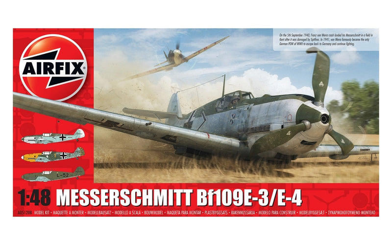 Messerschmitt Bf-109E 3/4 1/48 Scale Plastic Aircraft Model Kit Aitfix 05120