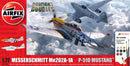 Messerschmitt Me-262A-1A & Northe American P-51D 1/72 Scale Plastic Model Airfix A50183