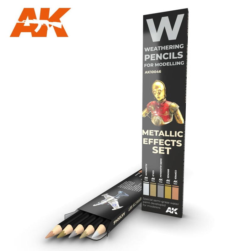 Metallics Effects Pencil Set AK Interactive AK10046