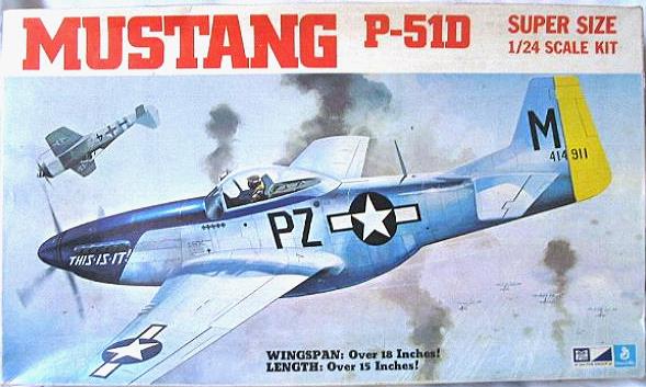 North American P--51D Mustang 1/24 Scale Plastic Model Kit  MPC 2-3502
