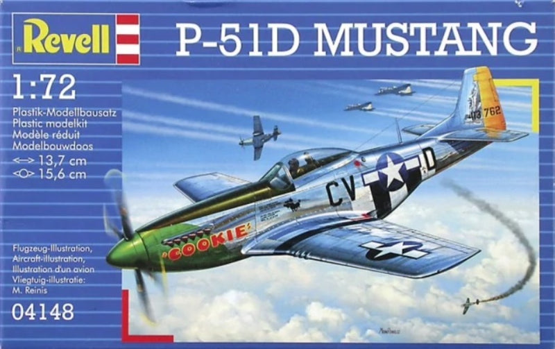 North American P-51D Mustang 1/72 Scale Plastic Model Kit Revell 04148