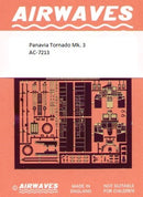 Panavia Tornado Mk. 3  Photo- etch Detail Set 1/72 Scale  Airwaves AC-7213