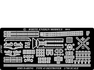 Photo Etch Set for  HMS Daring 1/700 Scale Brass Detail set White Ensign Models PE-797