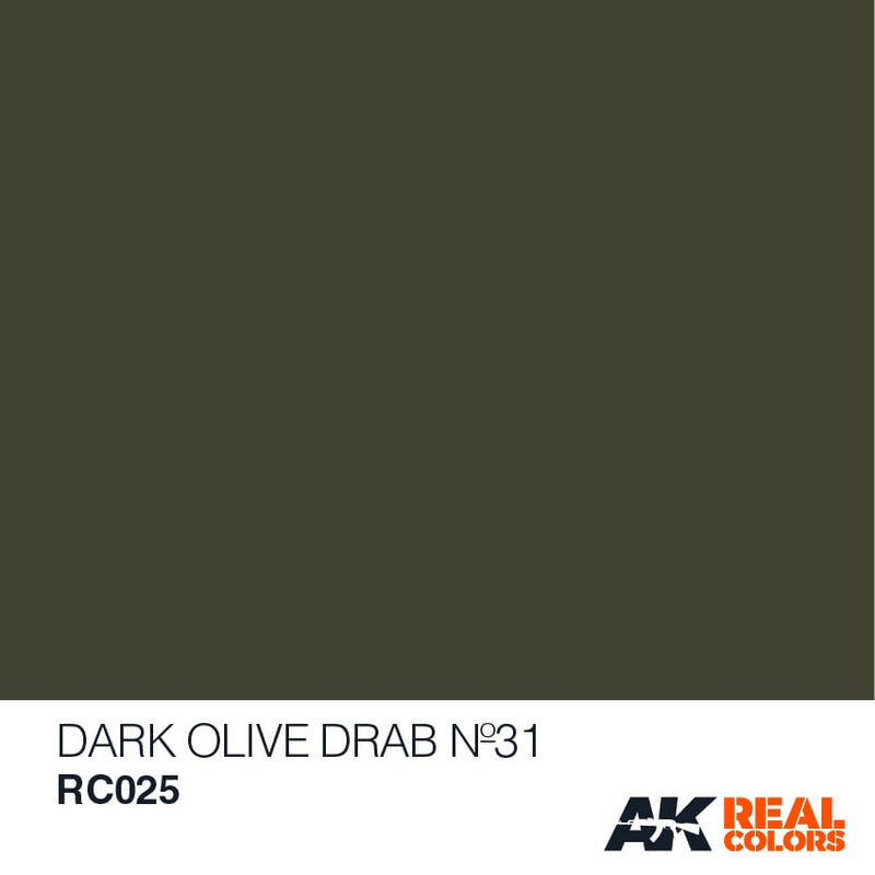 RC025  Dark Olive Drab no 31  Acrylic Paint AK Interactive