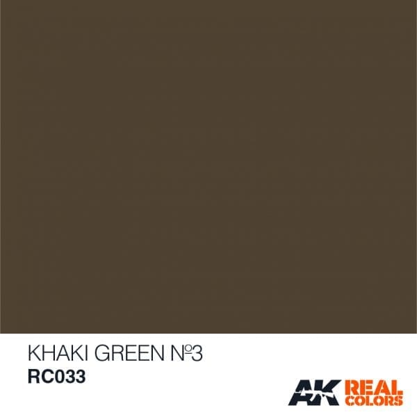 RC033 Khaki Green Mo 3 Acrylic Paint AK Interactive