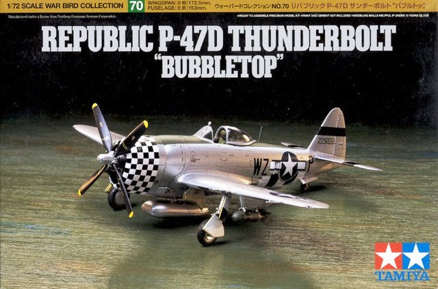 Republic P-47D Thunderbolt 1/72 Scale Plastic Model Kit Tamiya 60770
