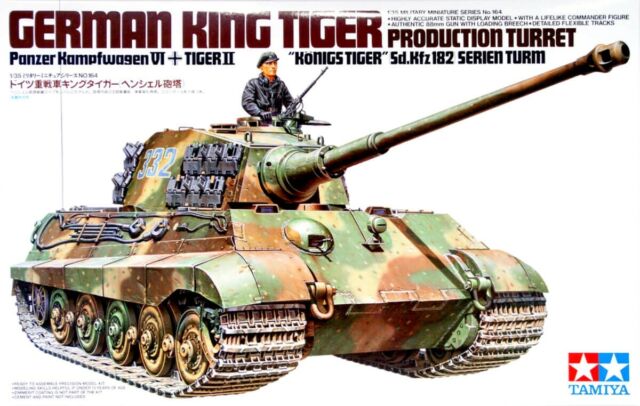 Sdkfz.182 King Tiger ll Tank 1/35  Scale Plastic Model Kit Tamiya 35164