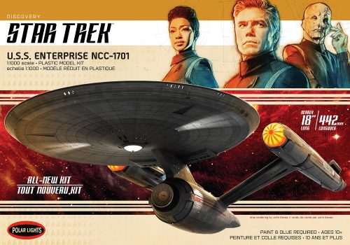Star Trek  Enterprise NCC1701 `'Discovery' 1/1000 Scale` Plastic  Model Kit Polar Lights 973