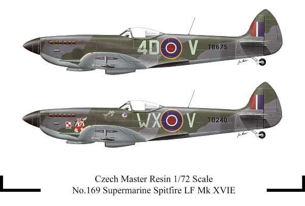 Supermarine Spitfire LF MK XVle Fighter 1/72 Scale Resin Model Kit Czechmaster 169