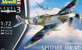 Supermarine Spitfire MKVB 1/72 Aircraft Model Kit Revell 03897