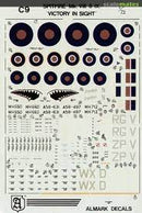 Supermarine Spitfire MK Vlll & lX Marking Decal Sheet 1/72 Scale Almark C9