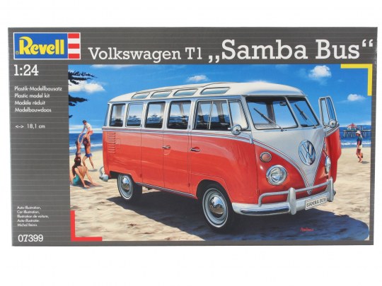 Volkswagen T1 Samba Bus 1/24 Scale Plastic Model kit Revell 07399