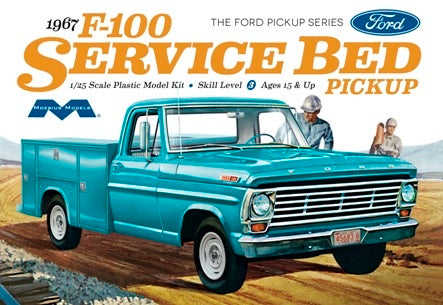 Ford F-100 Service Bed Pickup Truck 1/25 Scale Plastic Mofdel Kit Moebius Models 1239
