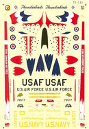 Lockheed T-33 Shooting Star Demonstration Teams 1/72 Scale Decal Sheet Microscale 72-0133