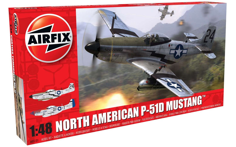 North American P51D Mustang 1/48 Scale Plastic Model Kit Airfix A05131
