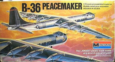 B-36 PEACEMAKER 1/72 モデルキット Convair B36 Peacemaker Bomber 1-72 Scale Plastic Model Kit Monogram 57