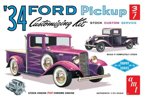 1934 Ford Pickup Truck 1/25 Scale Plastic Model Kit AMT1120