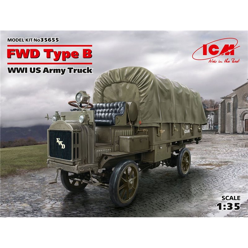 FWD Type B US Army Truck 1/35 Scale Plastic Model Kit ICM 35655