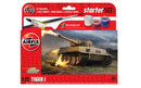 Pz.kpw. Vl Tiger 1 Tank 1/72 Scale Starter Set Plastic Model Kit Airfix A55004