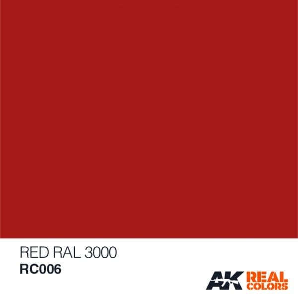 RC006 Red   RAL 3000 Acrylic Paint AK Interactive