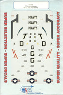Vought F7U3M Cutlass Markings 1/72 Scale Decal Sheet Superscale 72-579